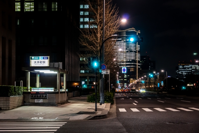 東京大手町の夜景