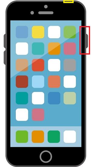 スマホの電源ボタン